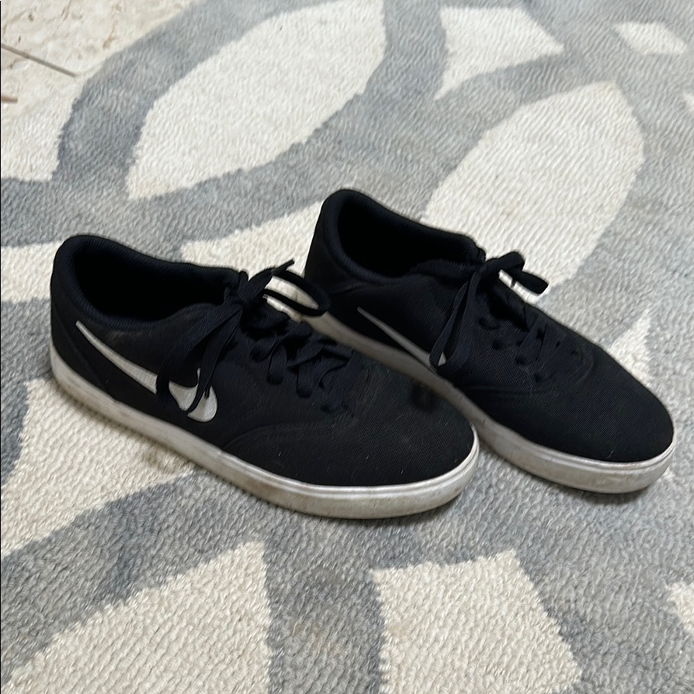 Nike Black and White Canvas Sneakers